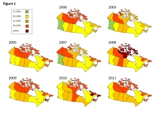 Obesity Rates in Canada from 2000-2011